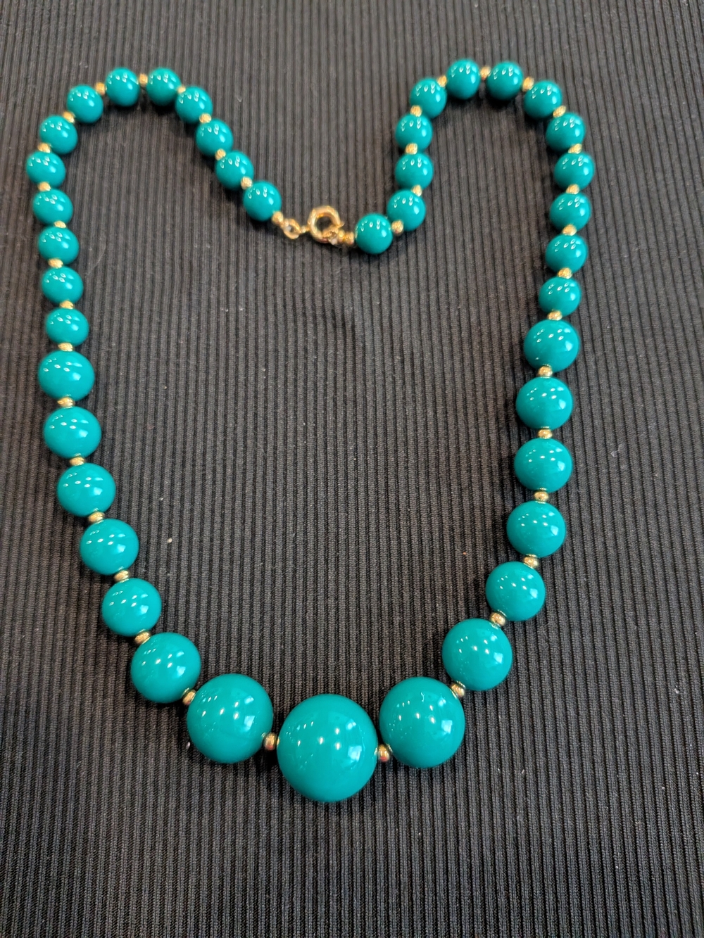B#4:Faux Turquoise Bead Necklace 9" - Elegant Women's Jewelry